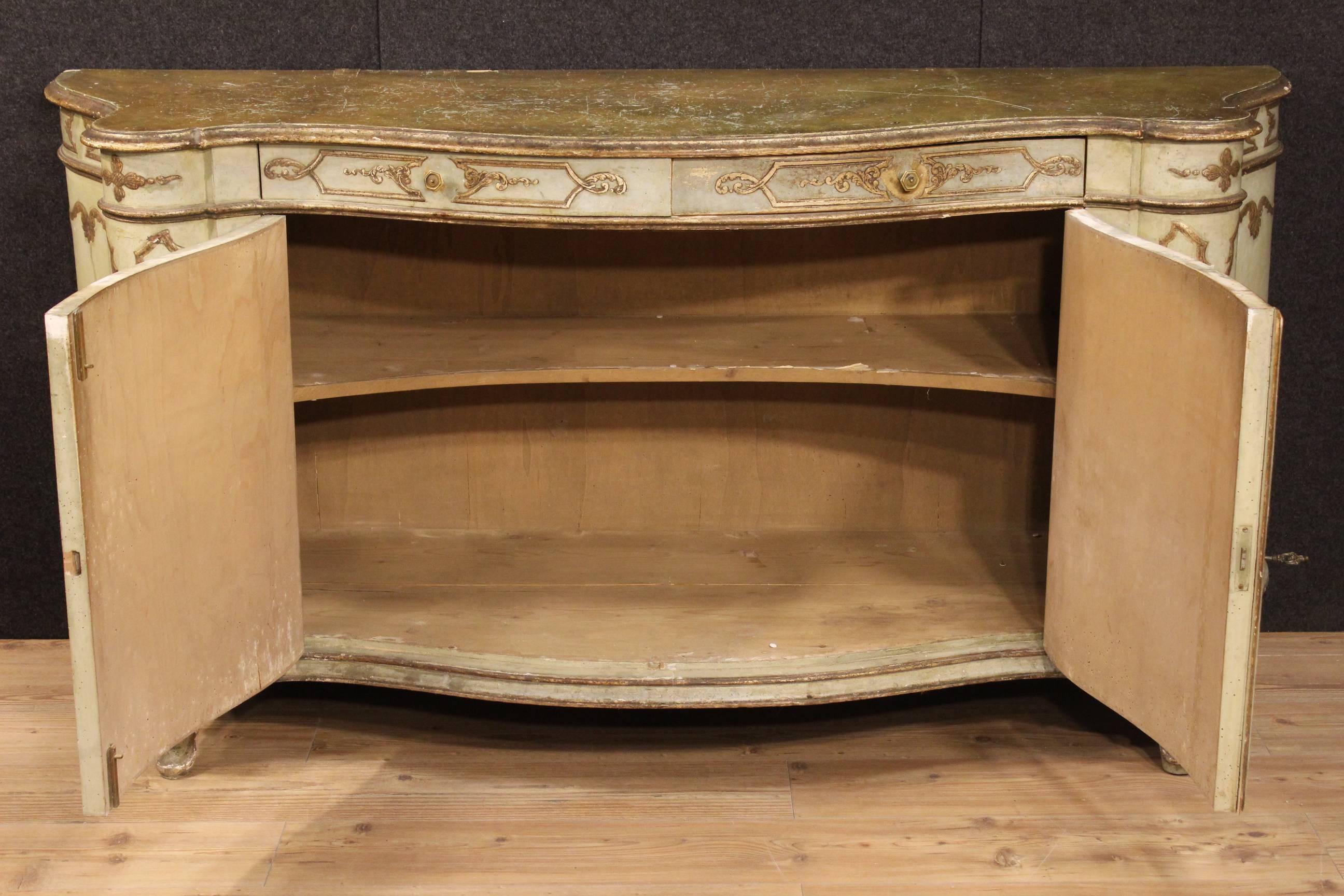 20th Century Great Venetian Lacquered Sideboard 5