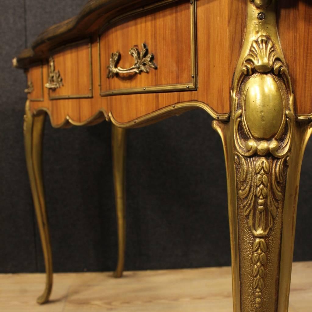 French Console Table in Rosewood With Gilt Bronzes From 20th Century 2