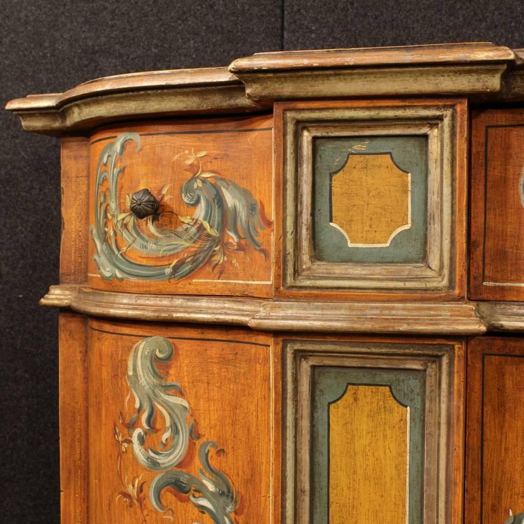 Italian 20th Century, Venetian Lacquered and Painted Sideboard