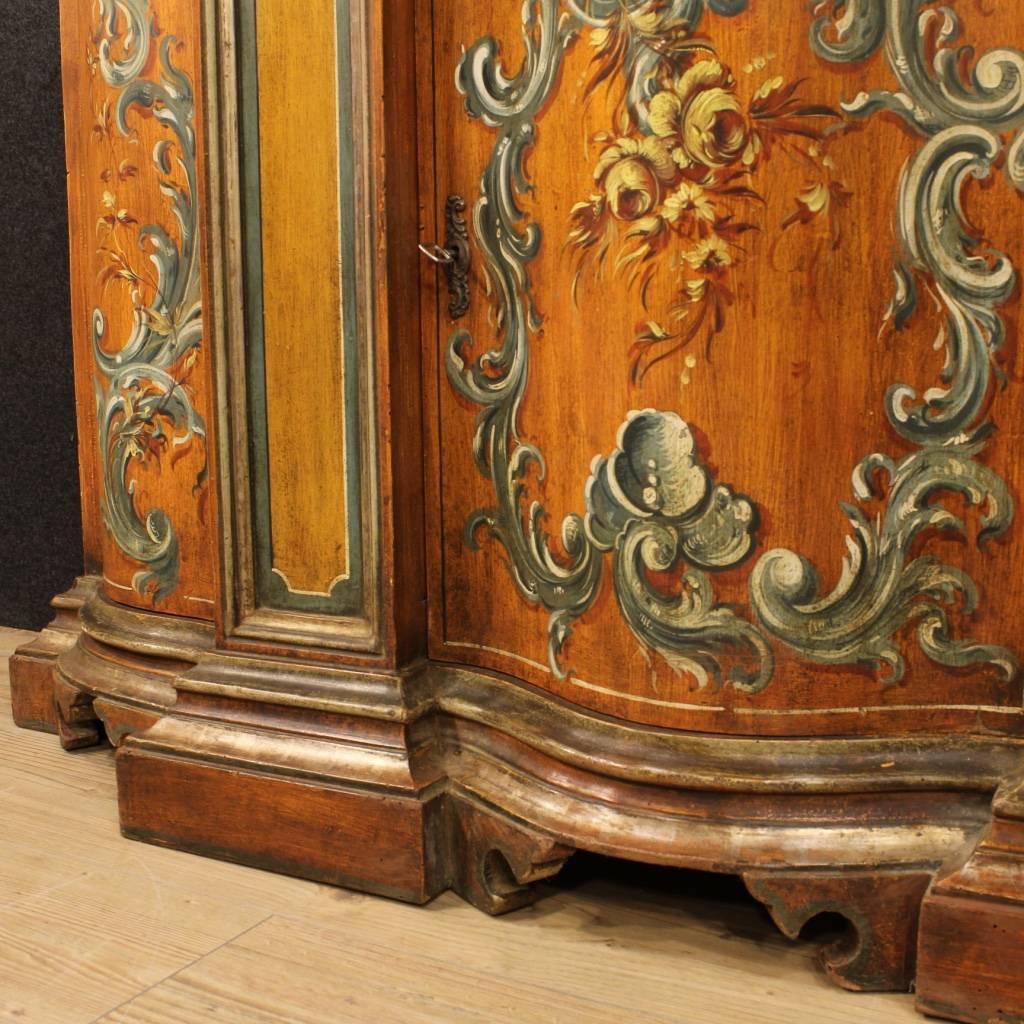 20th Century, Venetian Lacquered and Painted Sideboard 3