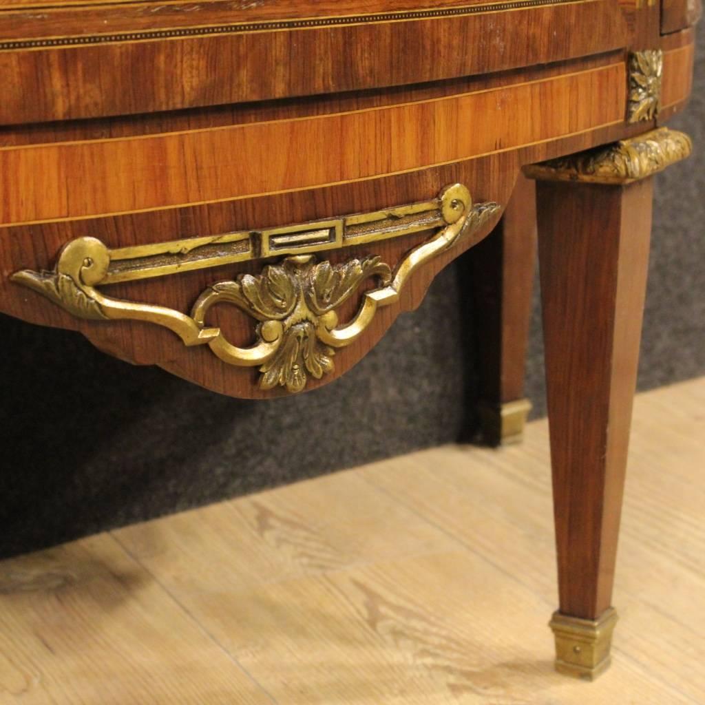 Early 20th Century French Inlaid Demi Lune Dresser In Fair Condition In Vicoforte, Piedmont