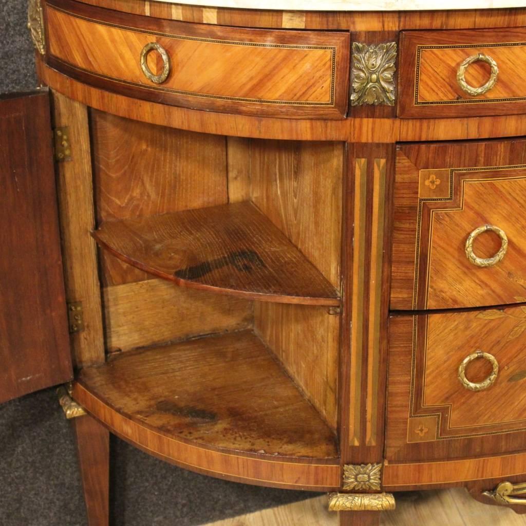 Early 20th Century French Inlaid Demi Lune Dresser 2