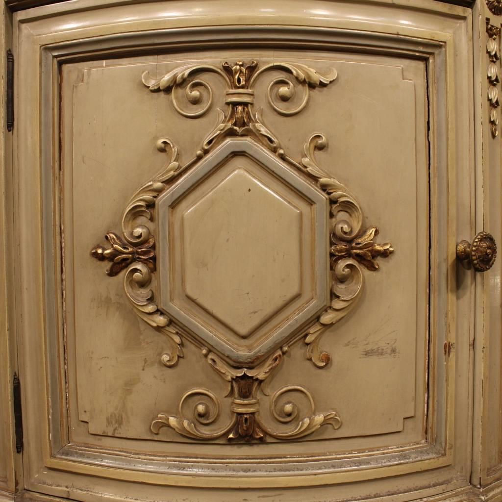 20th Century Italian Lacquered Demilune Dresser 5