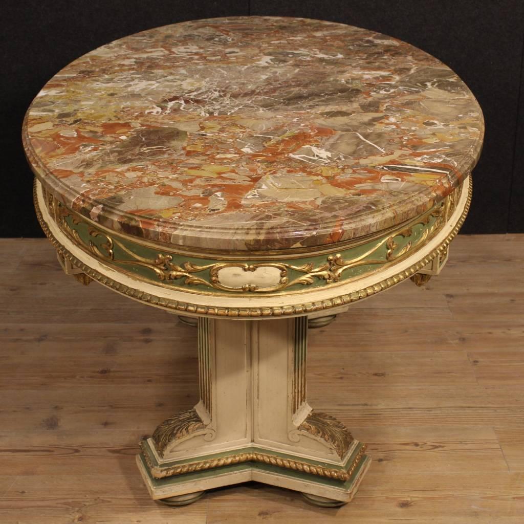 20th Century Italian Lacquered and Gilded Table 2