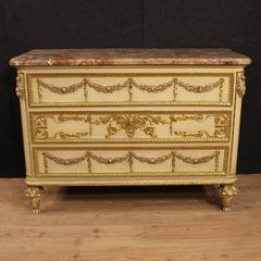 20th Century Italian Lacquered and Gilded Dresser