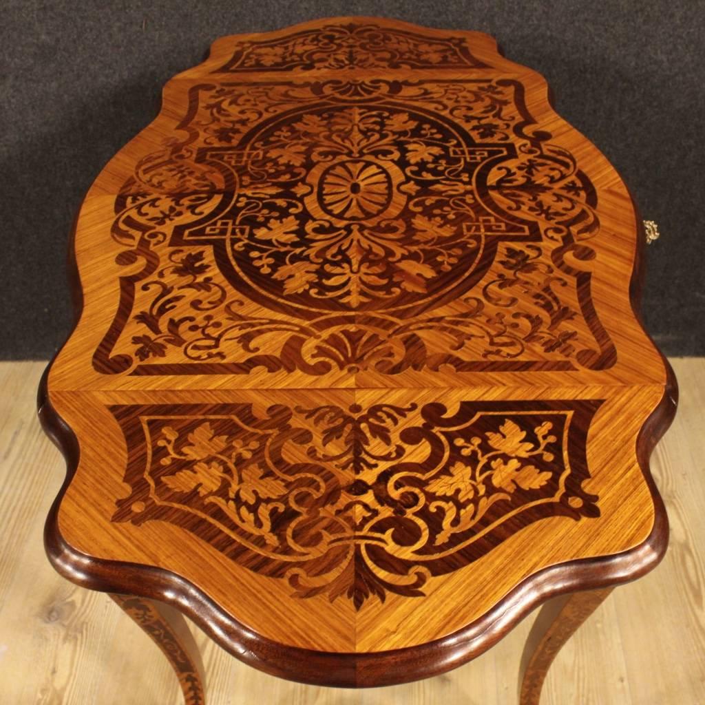 20th Century Small French Inlaid Writing Desk In Good Condition In Vicoforte, Piedmont