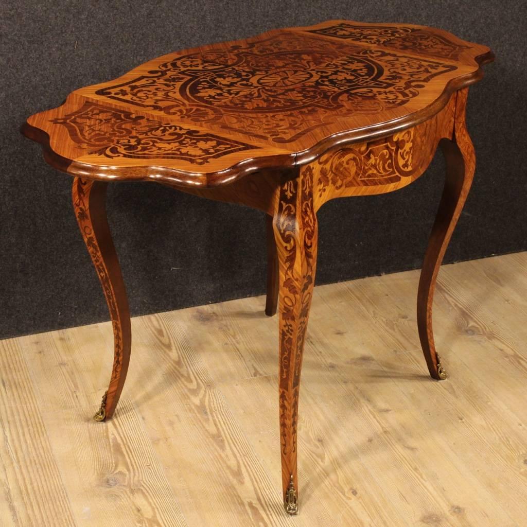 20th Century Small French Inlaid Writing Desk 2