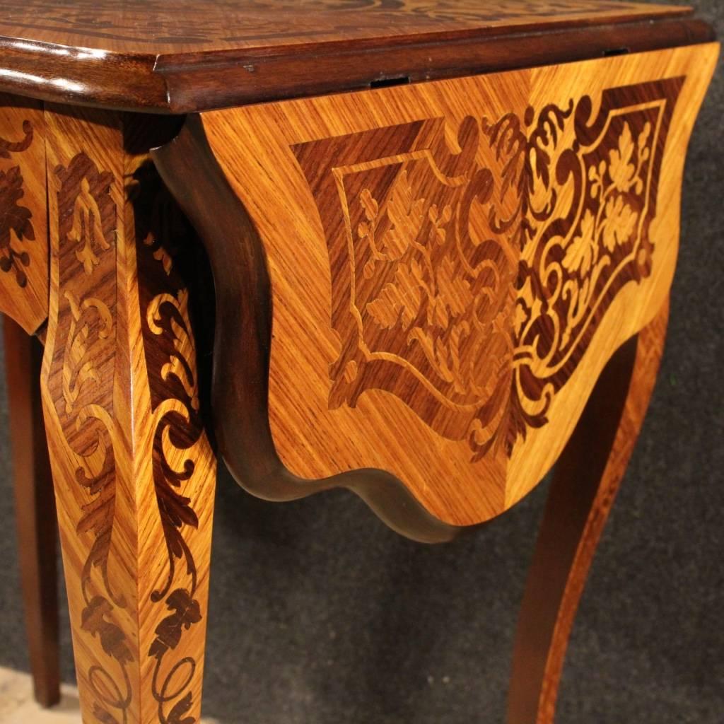 20th Century Small French Inlaid Writing Desk 4