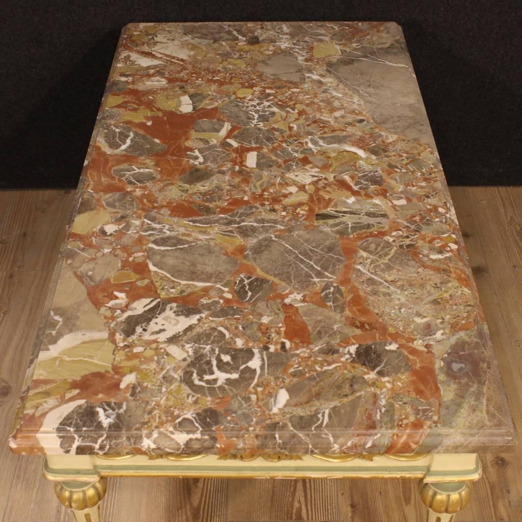 20th Century Italian Coffee Table with Marble Top 2