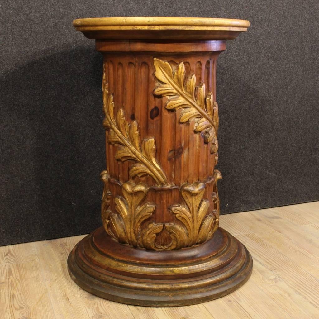 20th Century Italian Lacquered and Gilt Column 5