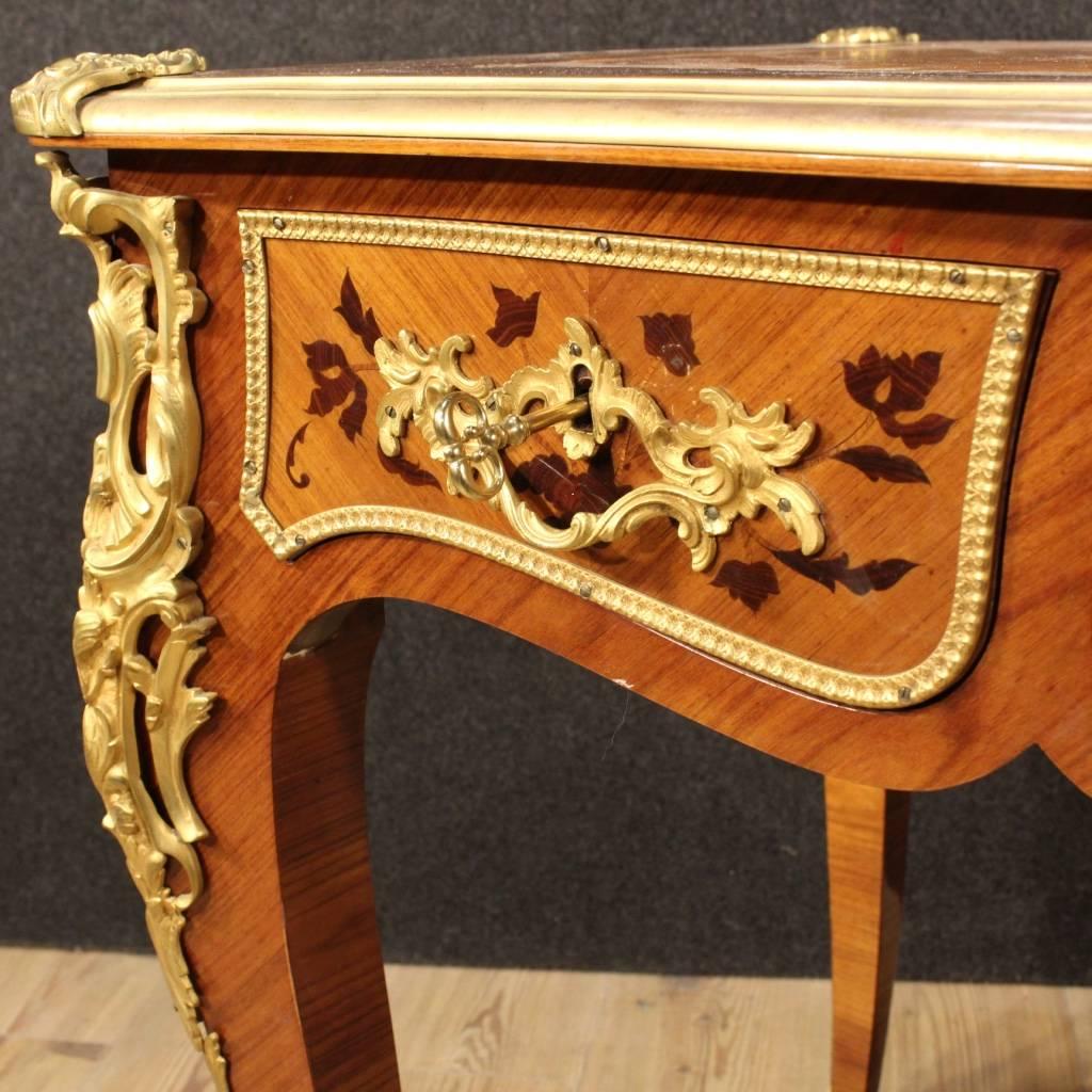 20th Century French Inlaid Writing Desk in Rosewood 1