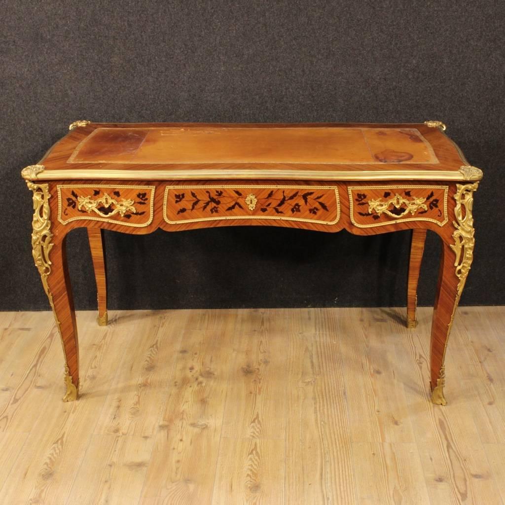 20th Century French Inlaid Writing Desk in Rosewood 4