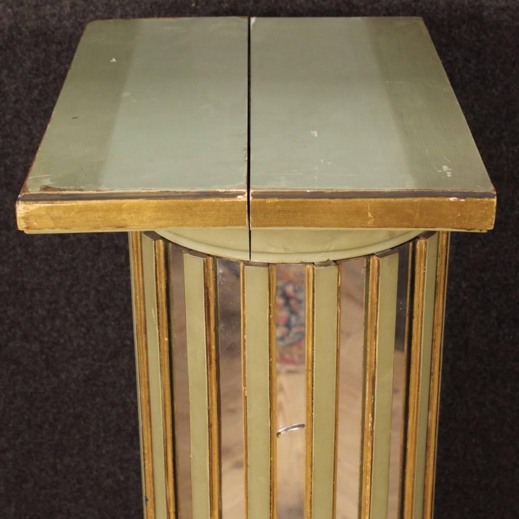 20th Century French Lacquered Column with Mirrors 1