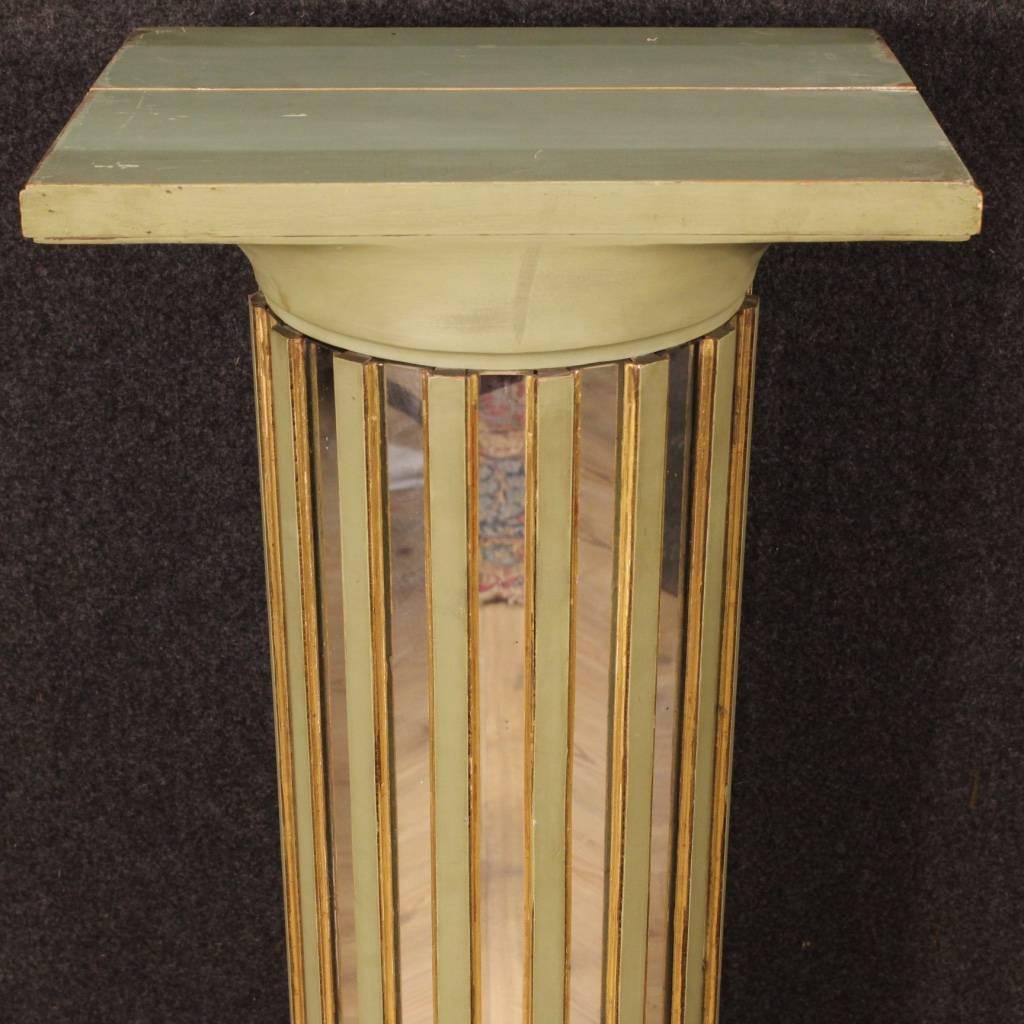 20th Century French Lacquered Column with Mirrors 3
