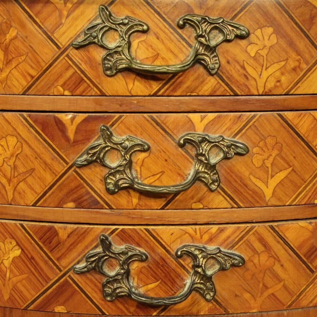 20th Century Pair of French Inlaid Bedside Tables In Good Condition In Vicoforte, Piedmont