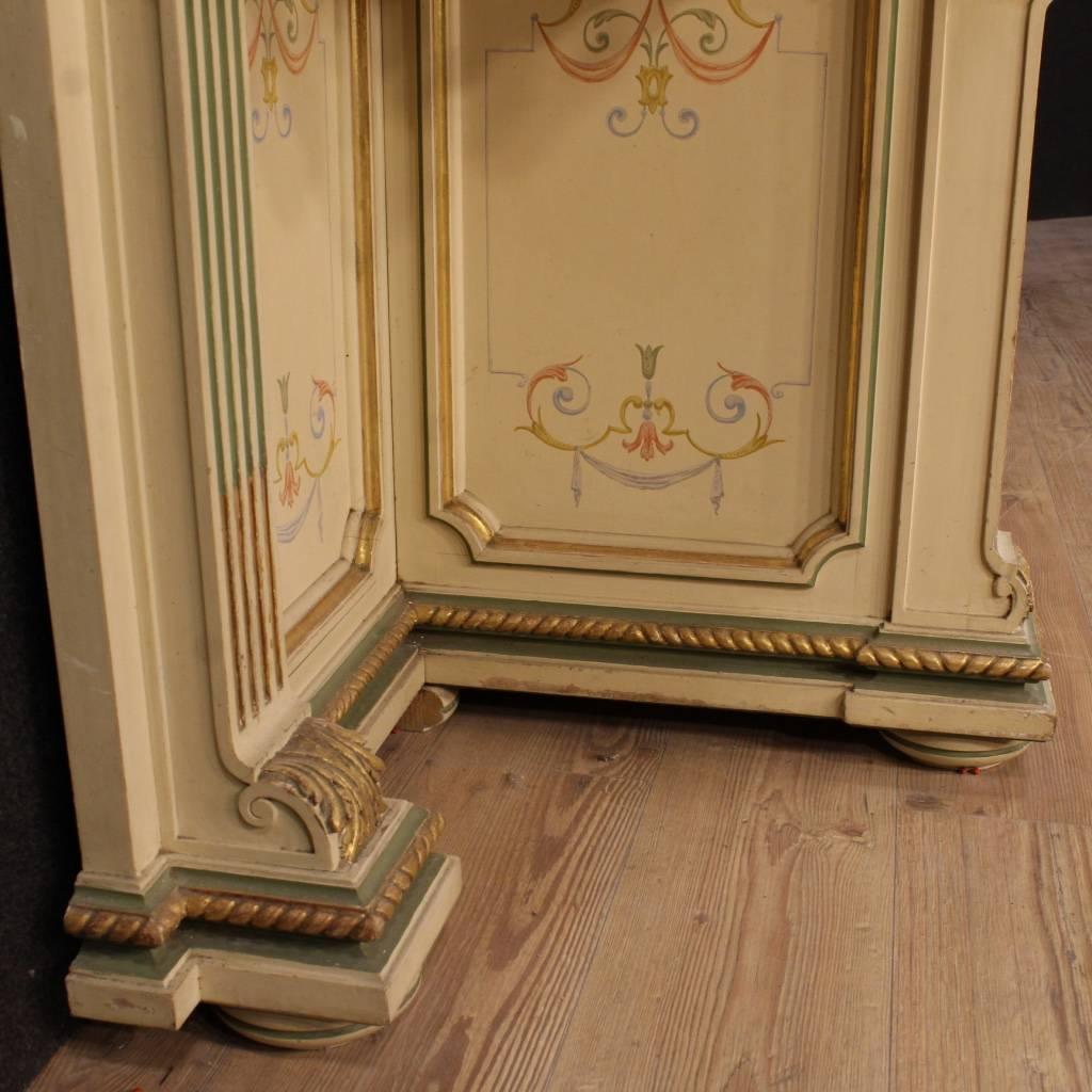 20th Century Italian Lacquered Sideboard with Mirror 3