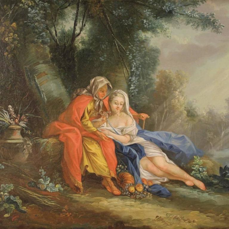 18th Century French Landscape Painting with Characters at 1stDibs 18th century french