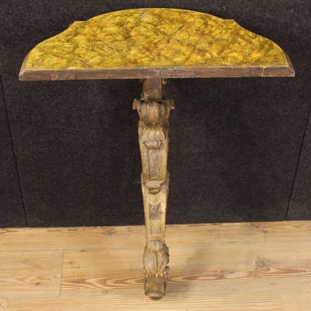 20th Century Italian Lacquered and Gilt Console Table 5