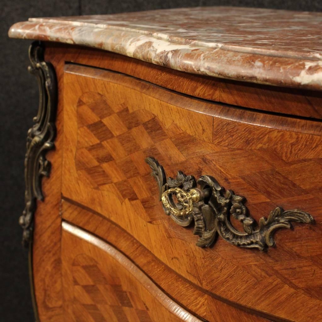 20th Century French Small Dresser with Marble Top In Fair Condition In Vicoforte, Piedmont