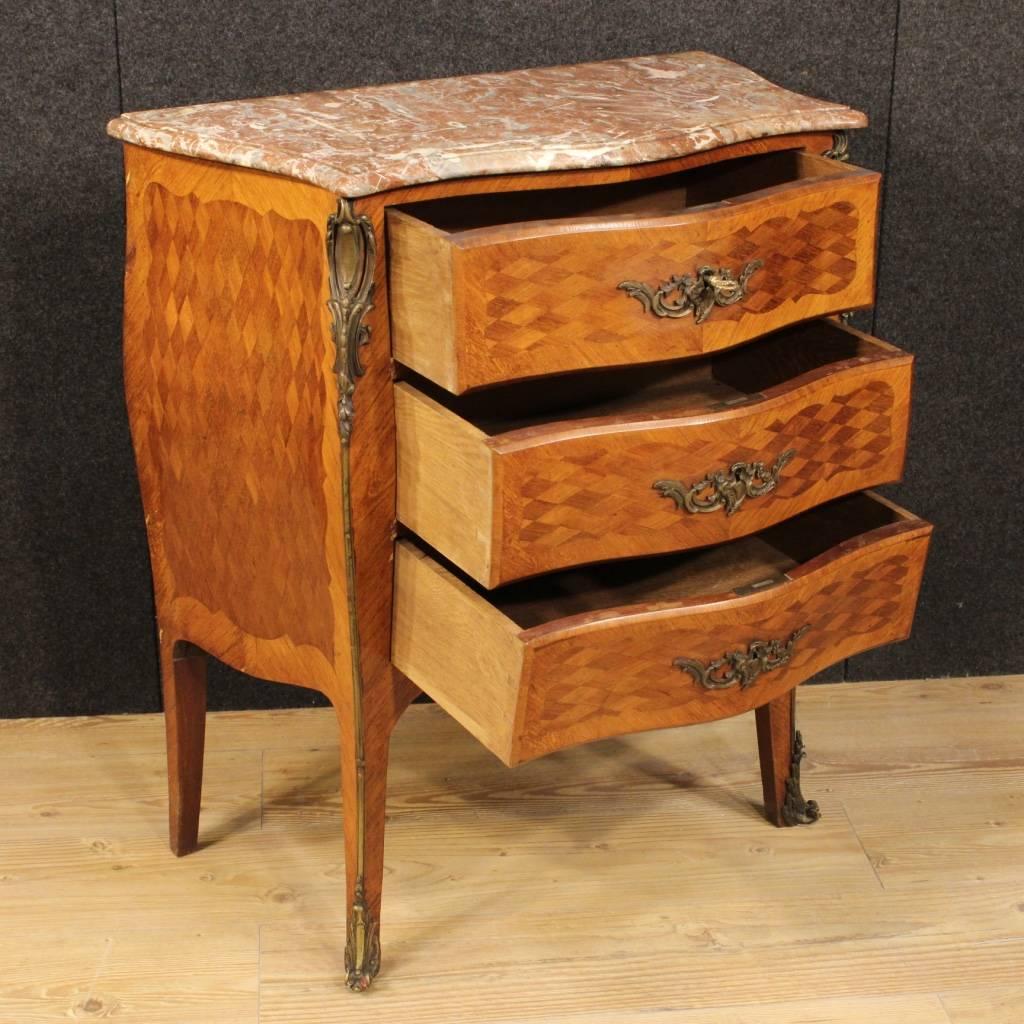 20th Century French Small Dresser with Marble Top 4