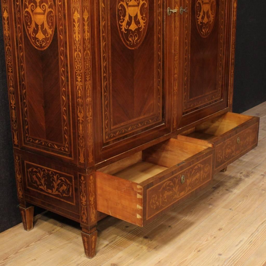 20th Century Italian Inlaid Wardrobe in Louis XVI Style 3