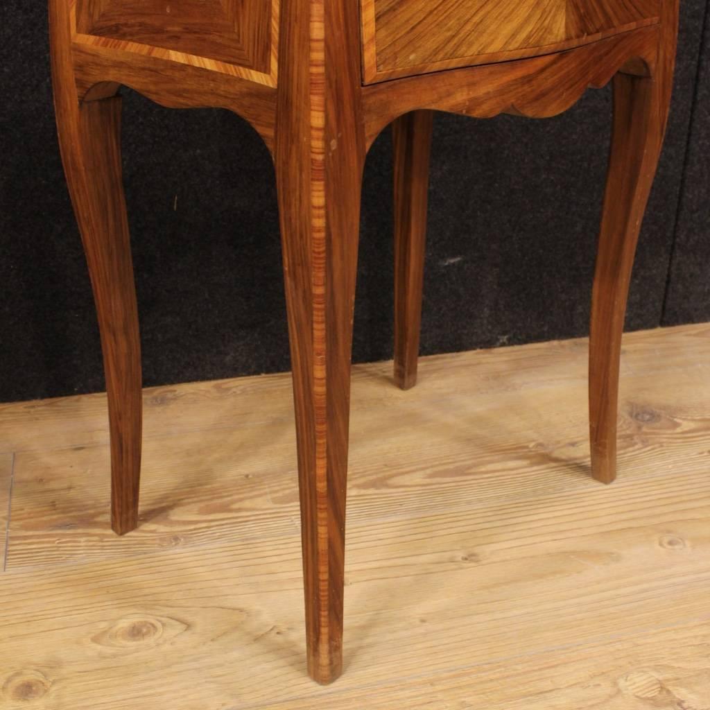 20th Century Pair of French Inlaid Bedside Table  4