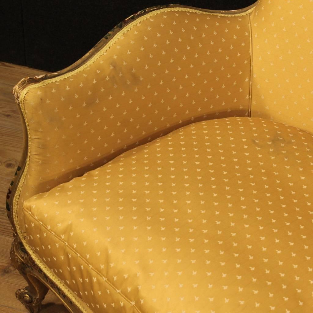 20th Century Venetian Lacquered and Gilt Sofa  2