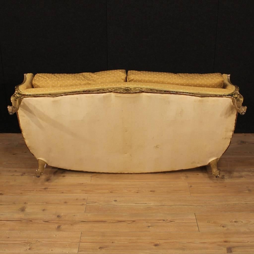 20th Century Venetian Lacquered and Gilt Sofa  5