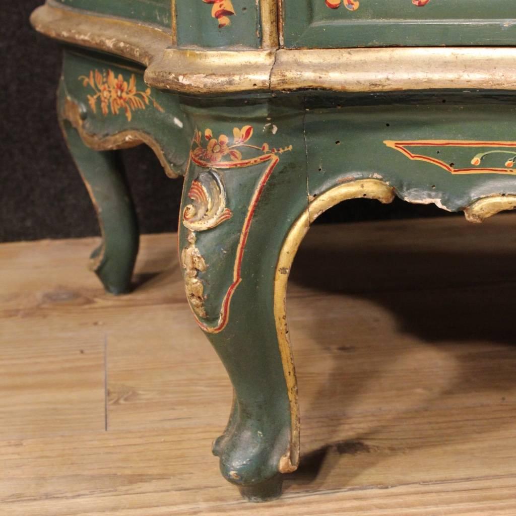 20th Century, Venetian Lacquered and Painted Sideboard 3