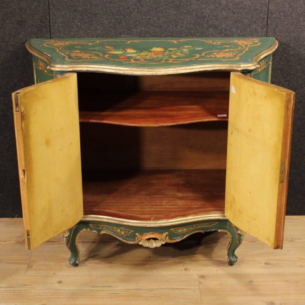 20th Century, Venetian Lacquered and Painted Sideboard 4