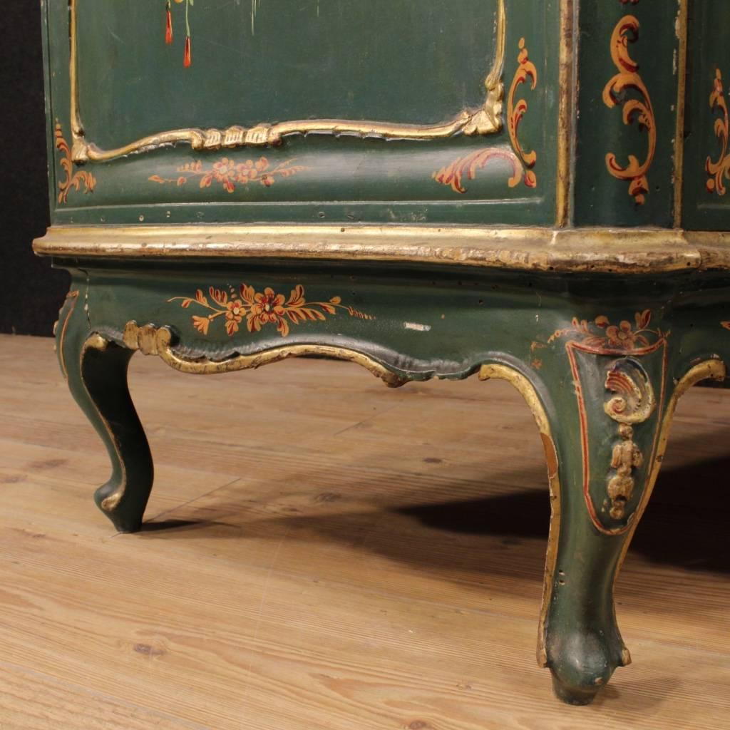 20th Century, Venetian Lacquered and Painted Sideboard 5