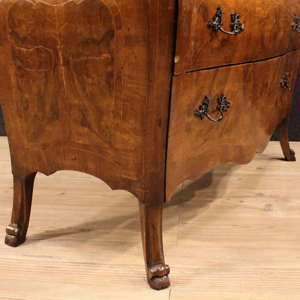 20th Century Italian Inlaid Dresser in Walnut, Burl and Maple 3