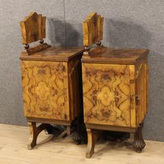 20th Century Pair of Italian Bedside Tables in Art Deco Style
