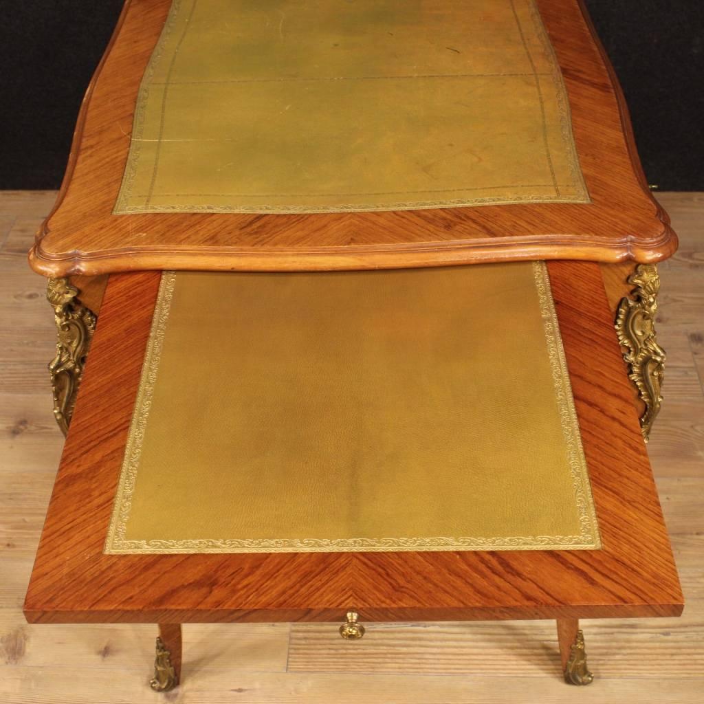 20th Century French Inlaid Writing Desk in Rosewood In Good Condition In Vicoforte, Piedmont