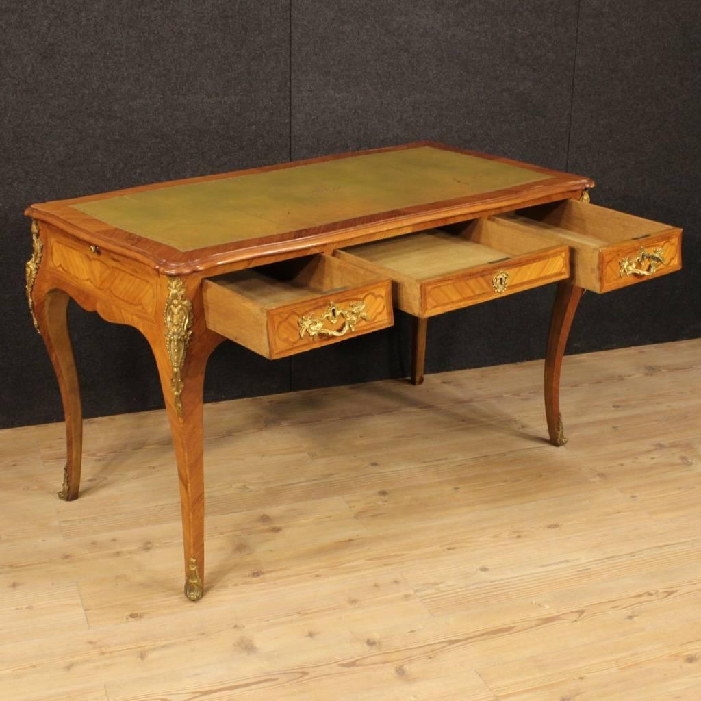 20th Century French Inlaid Writing Desk in Rosewood 4