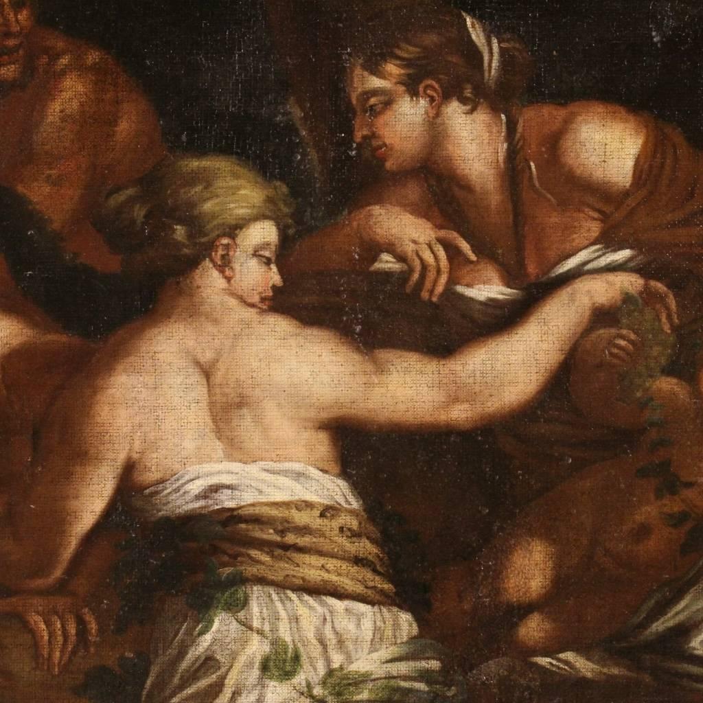 18th Century, Italian Bacchanal Painting Oil on Canvas 2