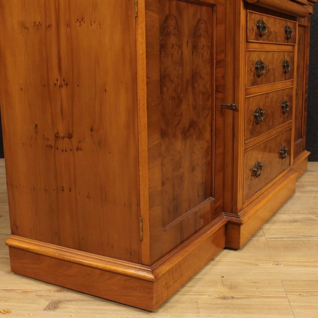 20th Century English Bookcase in Walnut and Burl 6