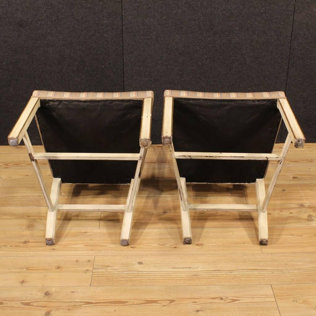 20th Century Pair of Lacquered Italian Chairs 5