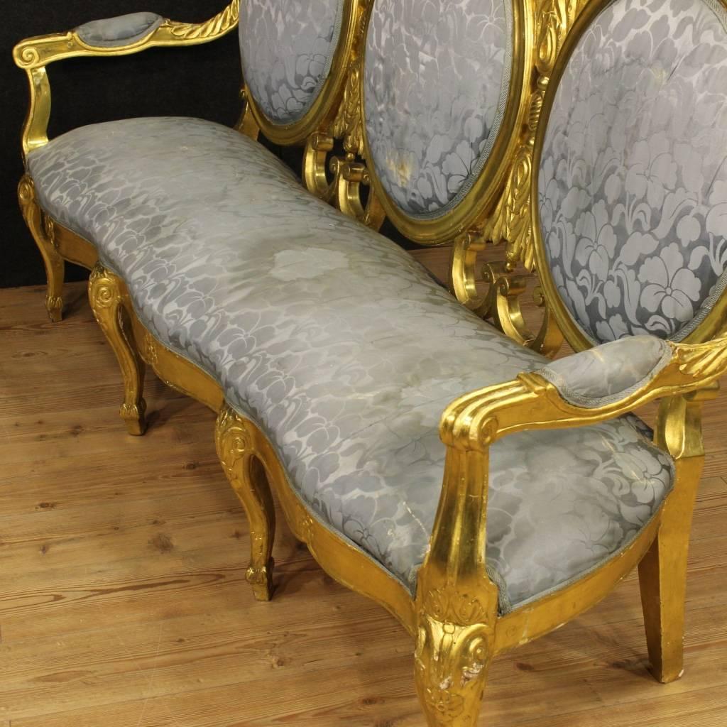 20th Century Italian Golden Sofa 1