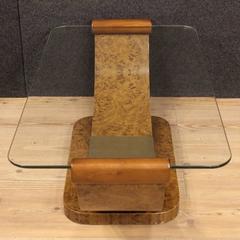 20th Century Italian Coffee Table in Art Deco Style with Glass Top
