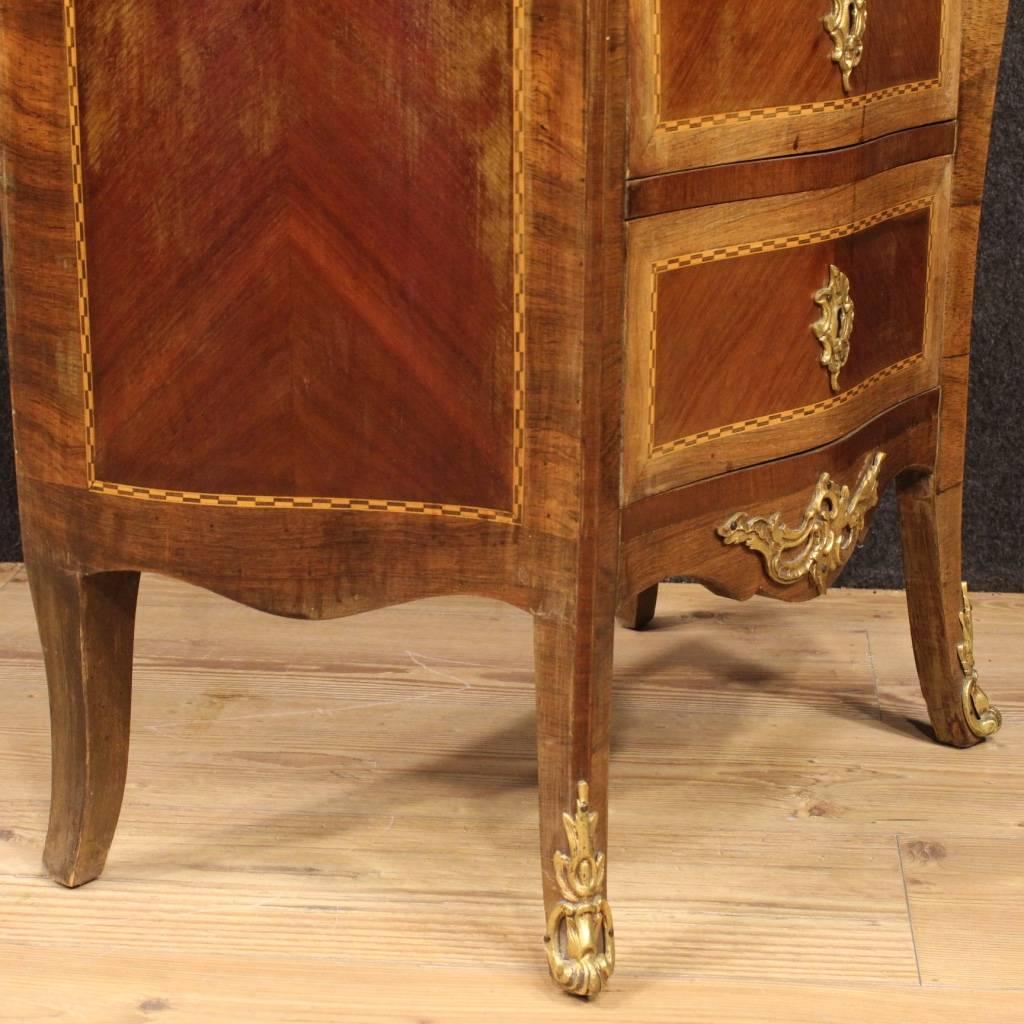 20th Century French Inlaid Chest of Drawers with Gilt Bronze 2