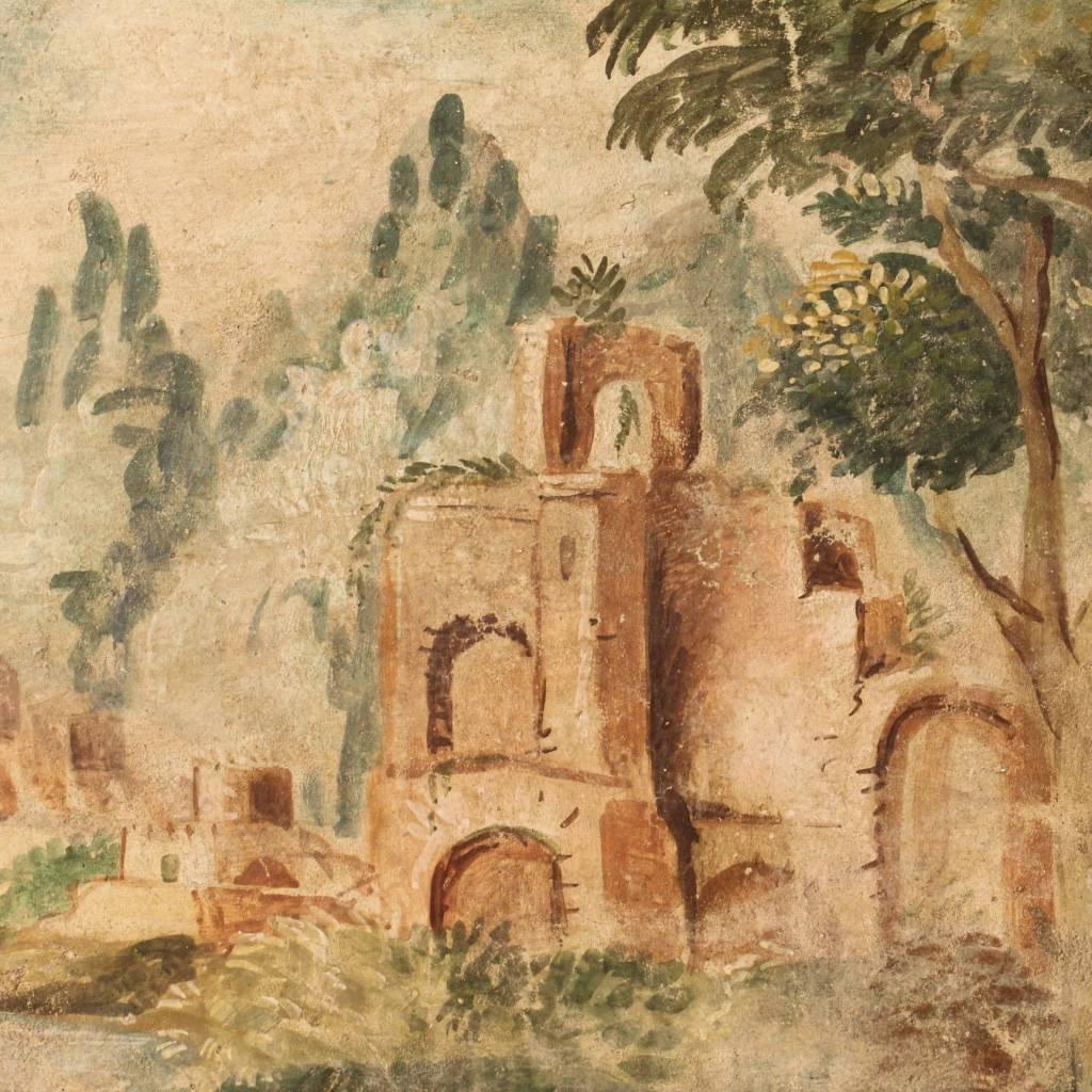 20th Century Italian Neoclassical Landscape Painting In Good Condition In Vicoforte, Piedmont