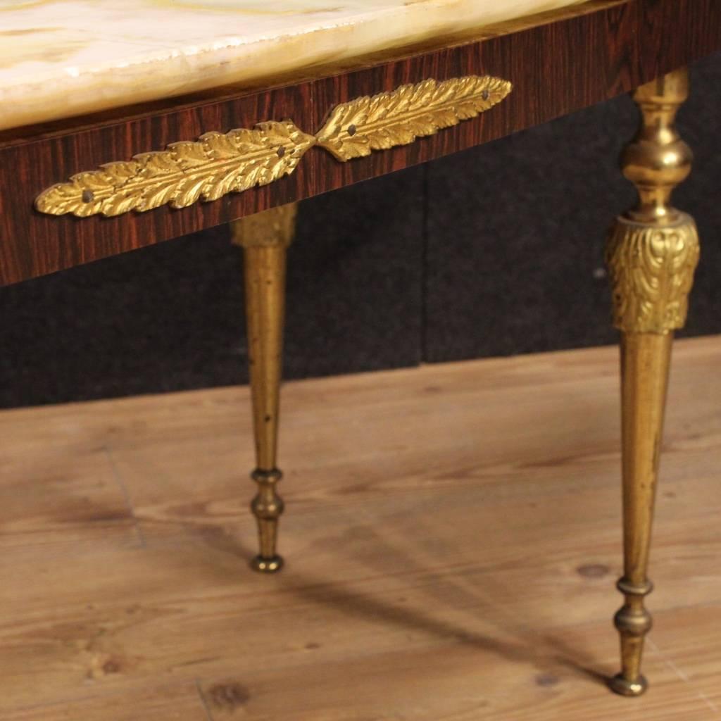 20th Century French Design Coffee Table in Gilt Metal 1