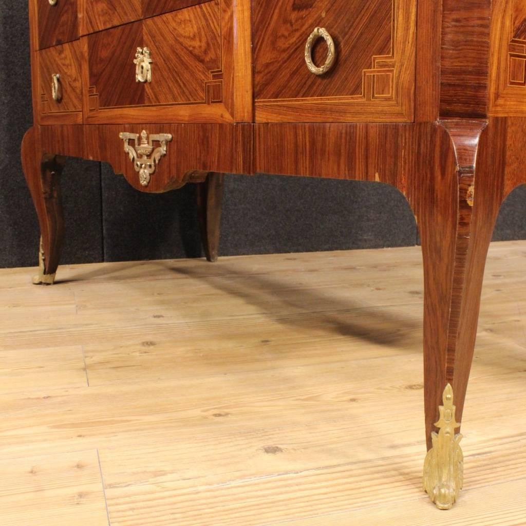 20th Century French Inlaid Dresser with Marble Top 2