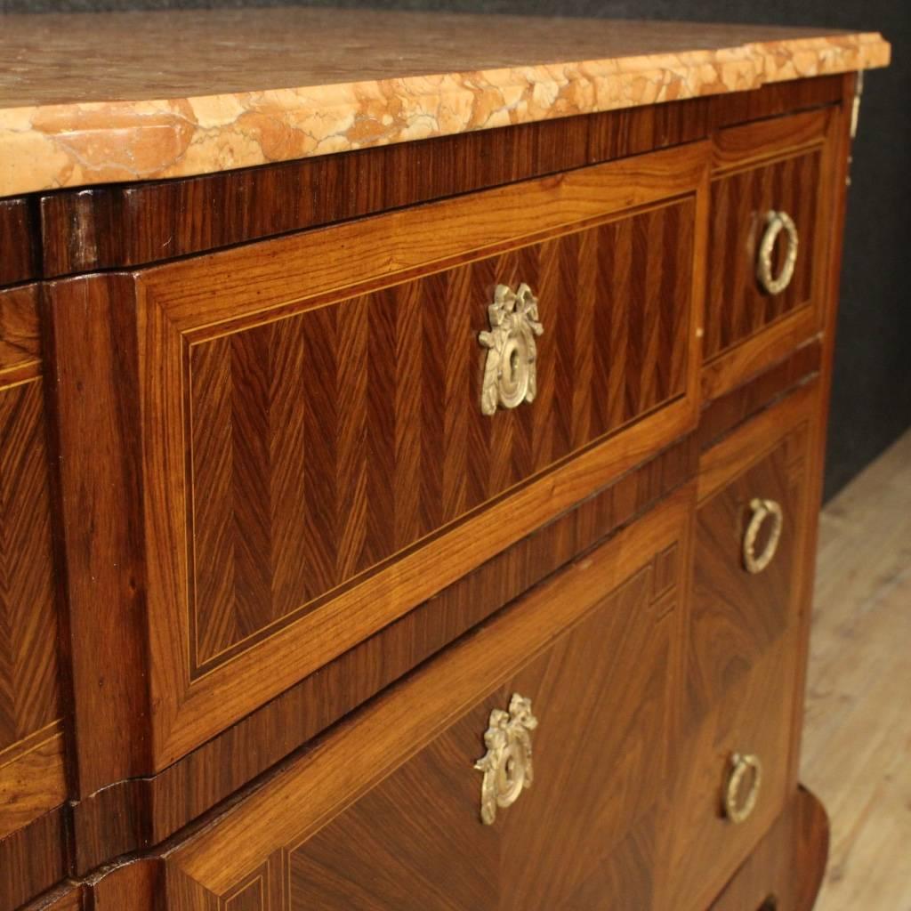 20th Century French Inlaid Dresser with Marble Top 3
