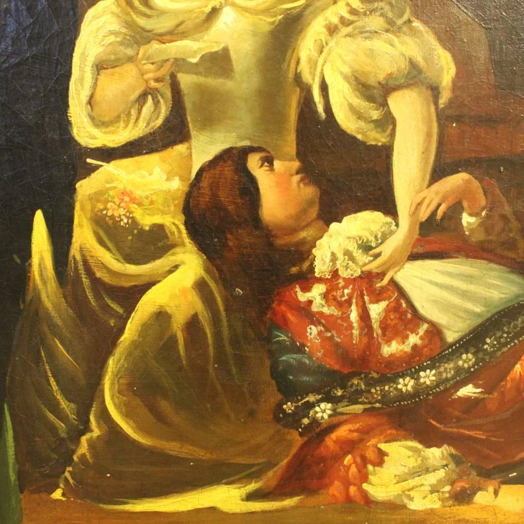 19th Century Antique French Romantic Scene Painting 1