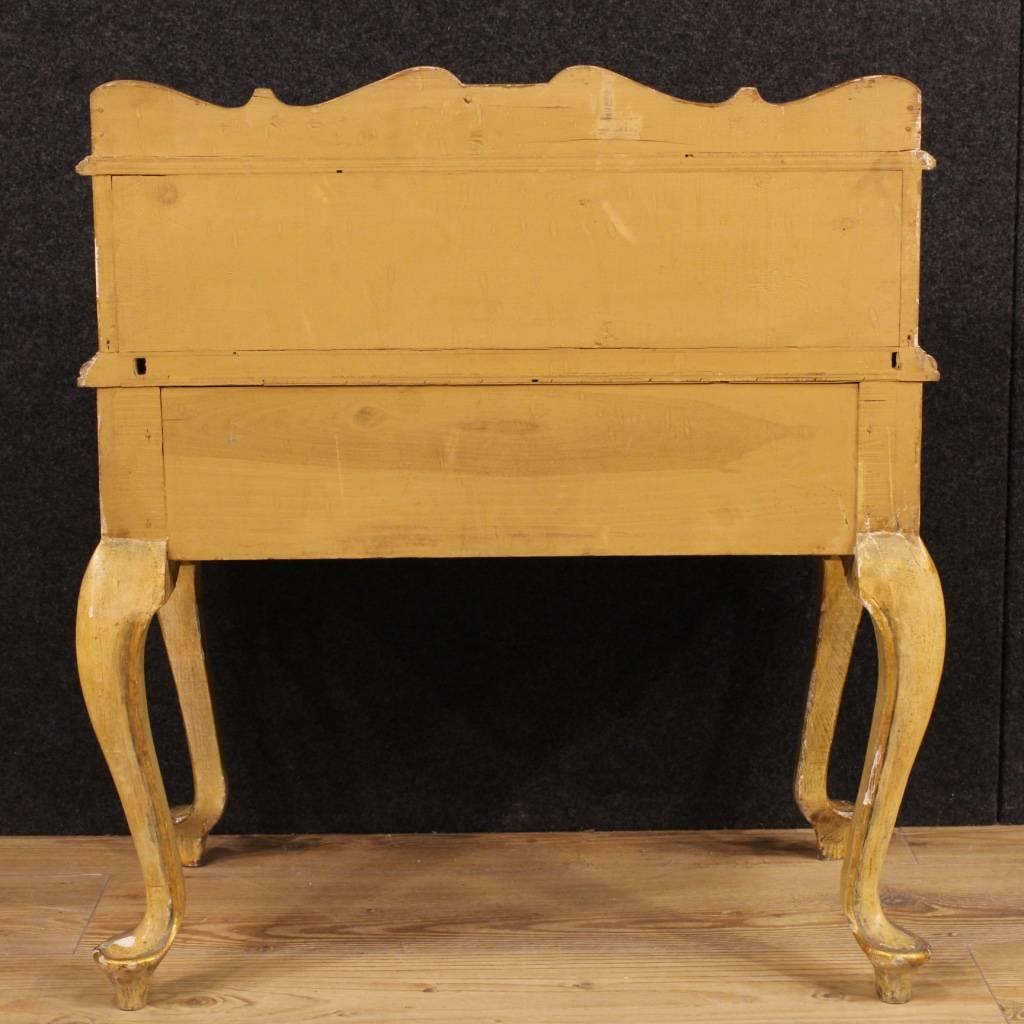 20th Century Spanish Lacquered and Gilt Nightstand in Wood 6