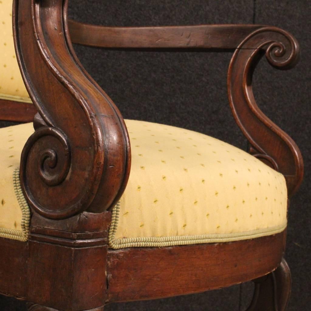 19th Century Pair of French Armchairs in Empire Style 1