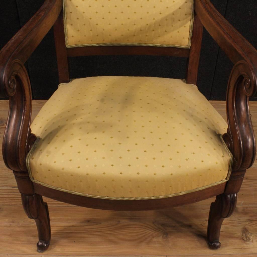 19th Century Pair of French Armchairs in Empire Style 6