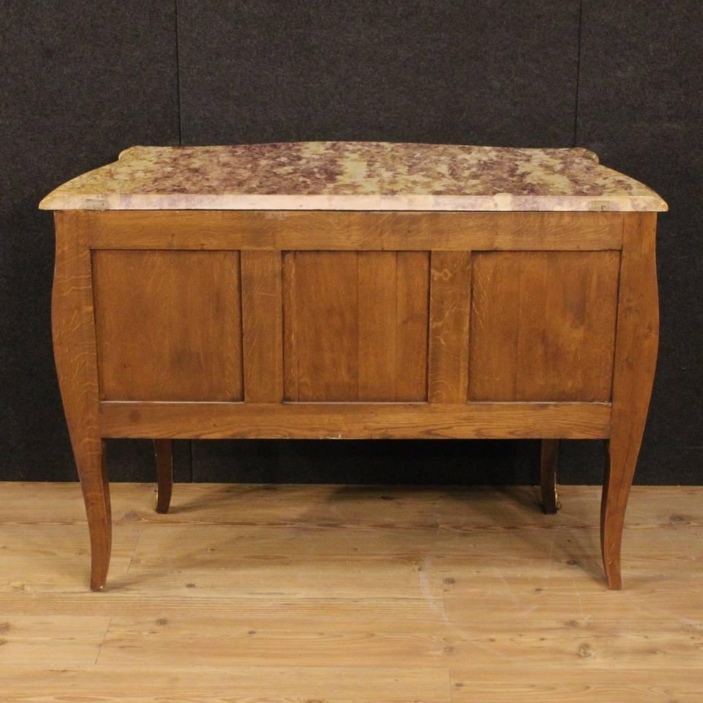 20th Century French Inlaid Dresser in Louis XV Style With Marble Top 5